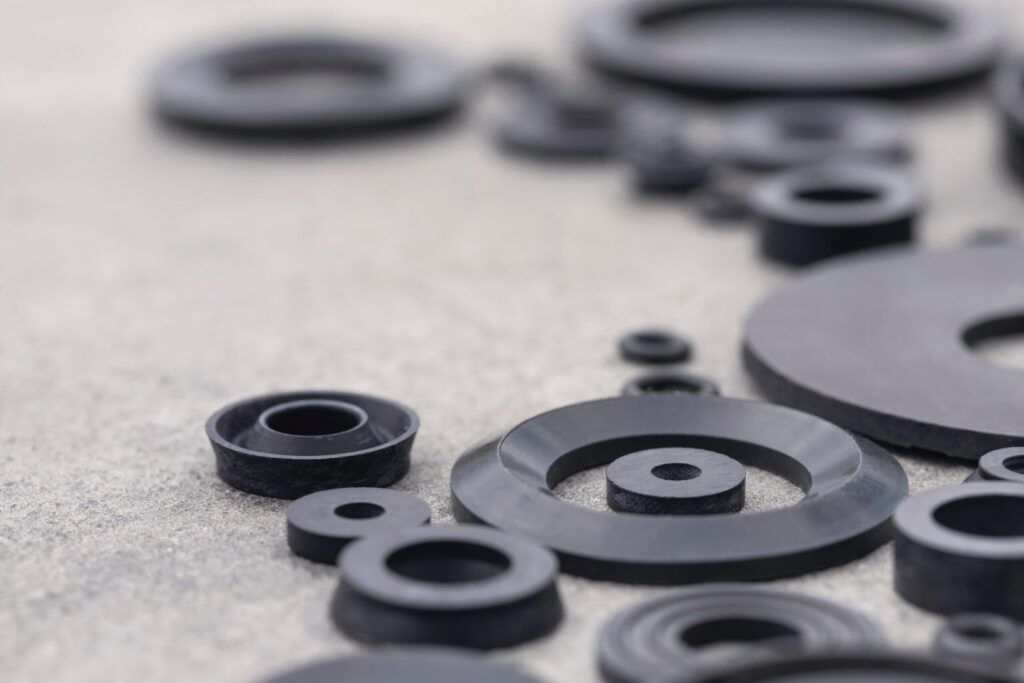 Assortment of rubber sealing washers in various sizes